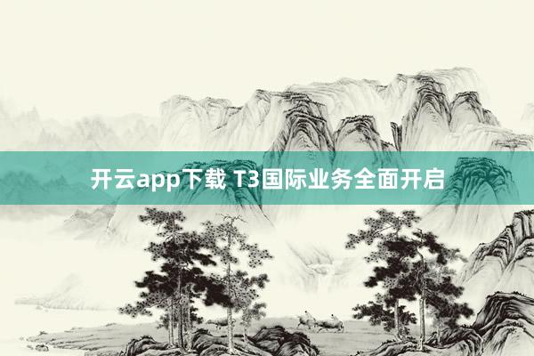 开云app下载 T3国际业务全面开启