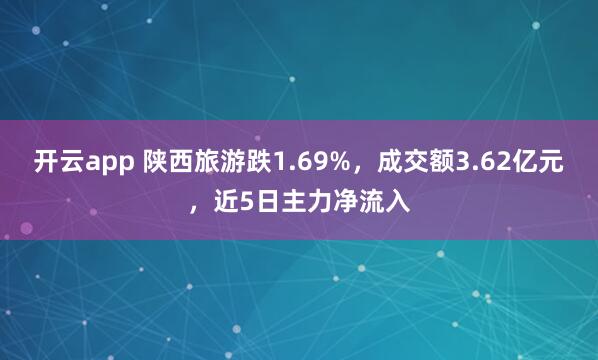 开云app 陕西旅游跌1.69%,成交额3.62亿元,近5日主力净流入